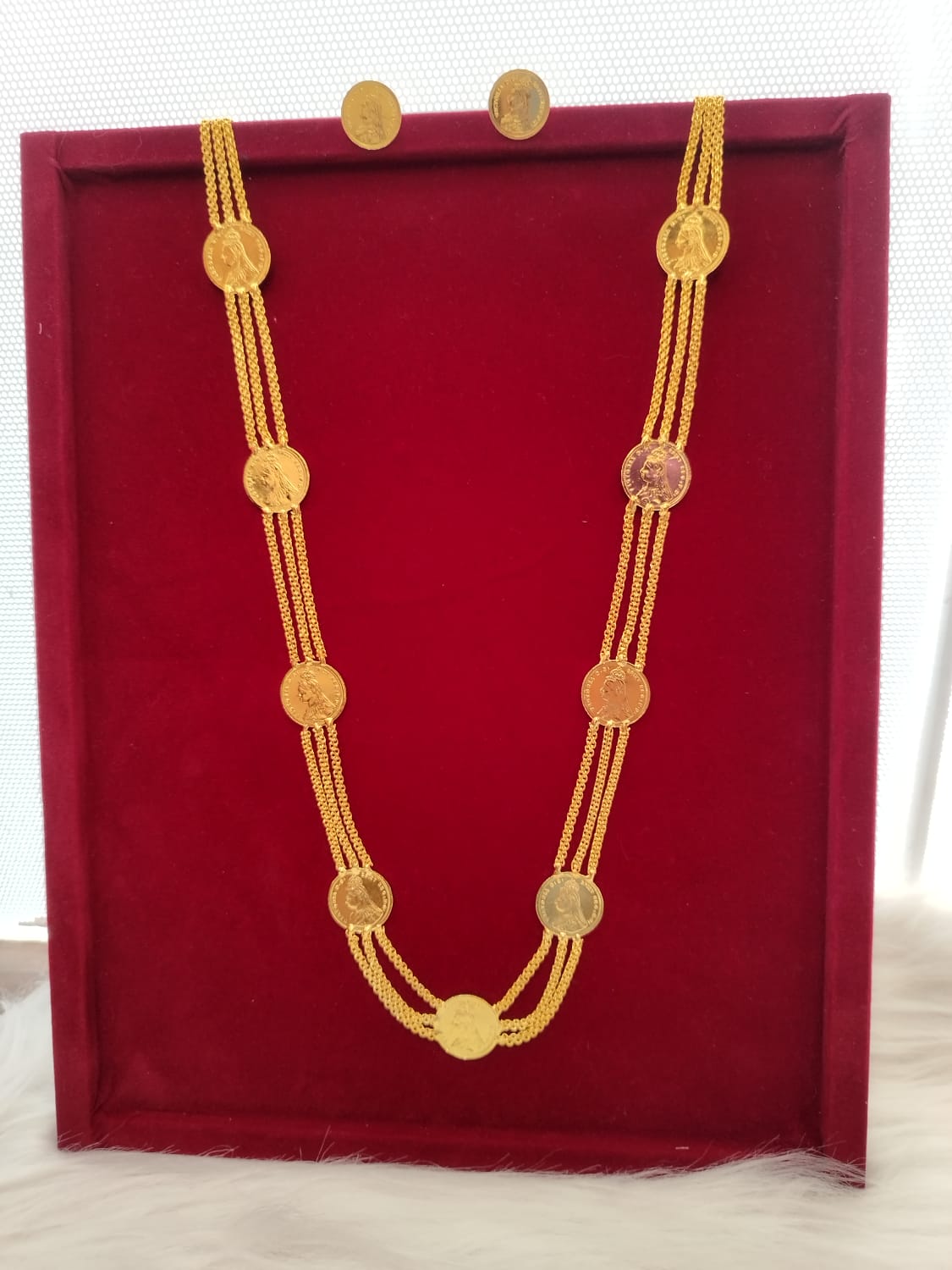 Festive Collection Gold Plated Gini Haar [ Long Chain]