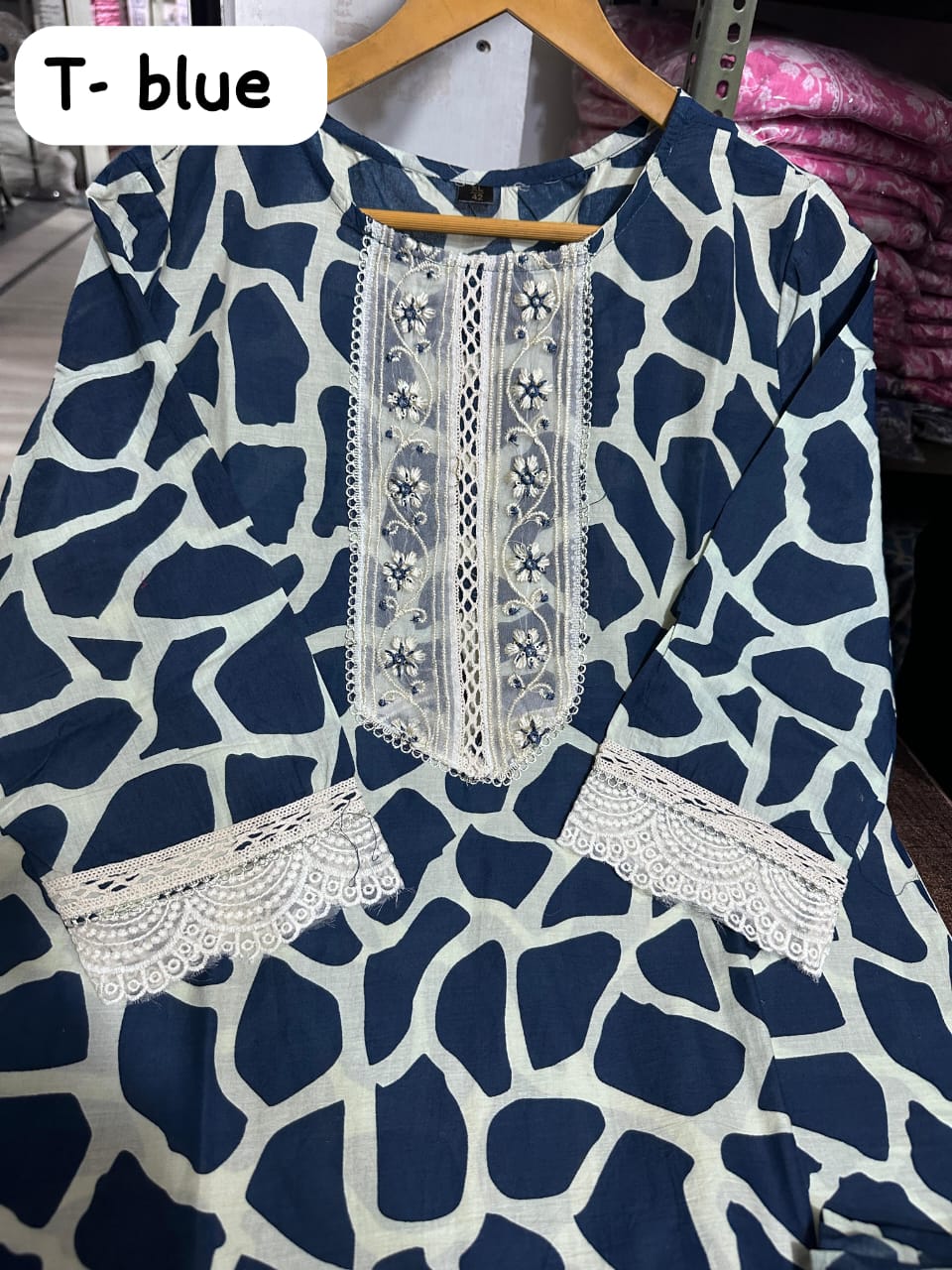 Sparkle Bright Cotton Kurti Set