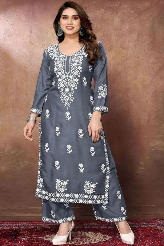 Need To Rhyme- Chikankari Kurti Set