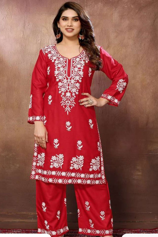 Need To Rhyme- Chikankari Kurti Set