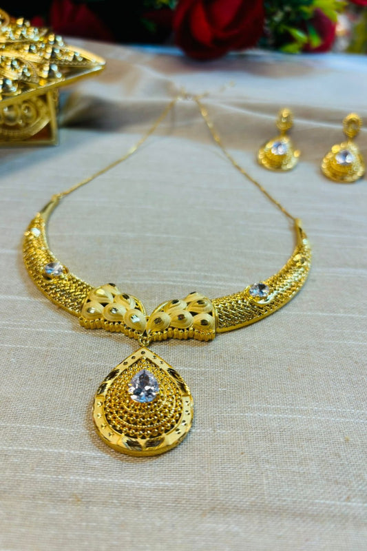 Impressive Gold Plated Necklace Set