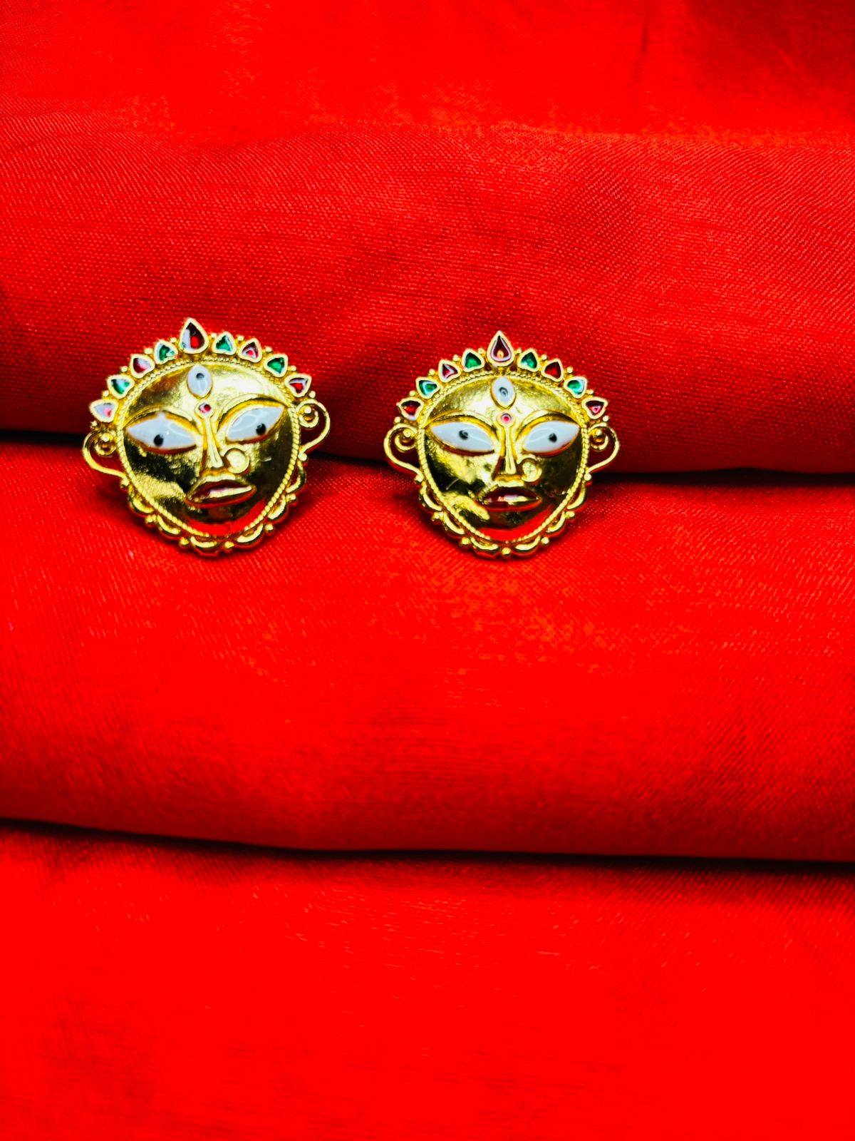 Durga Puja Special Gold Plated Jewellery(Sea Shell Design)