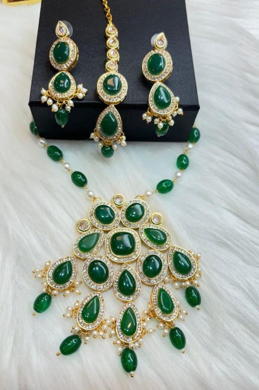 Green Art Of Kundan [ Royal Set ]