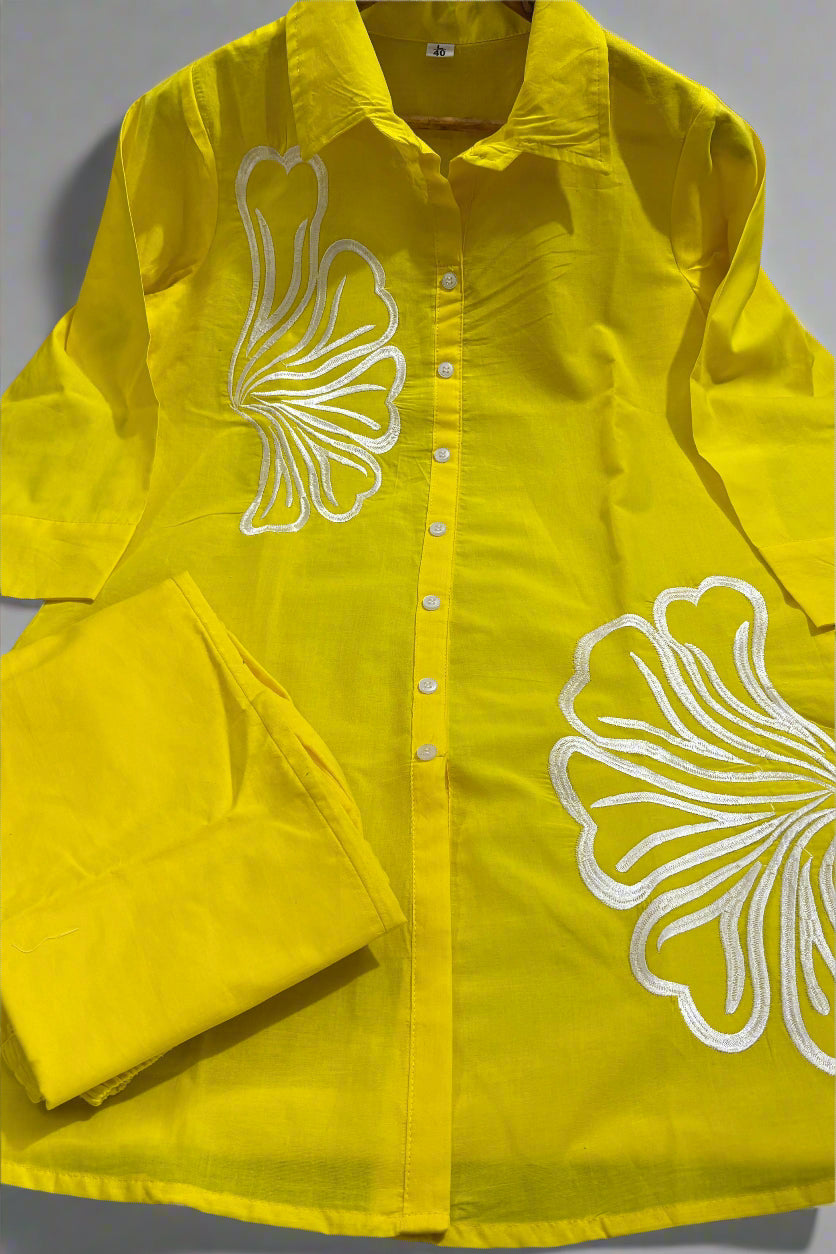 Totally Simple Cotton Yellow Coord Set