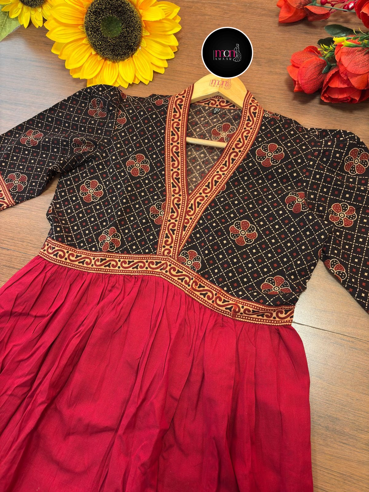 Kalpanik Ajrakh-Alia Cut Sustainable Handloom Dress