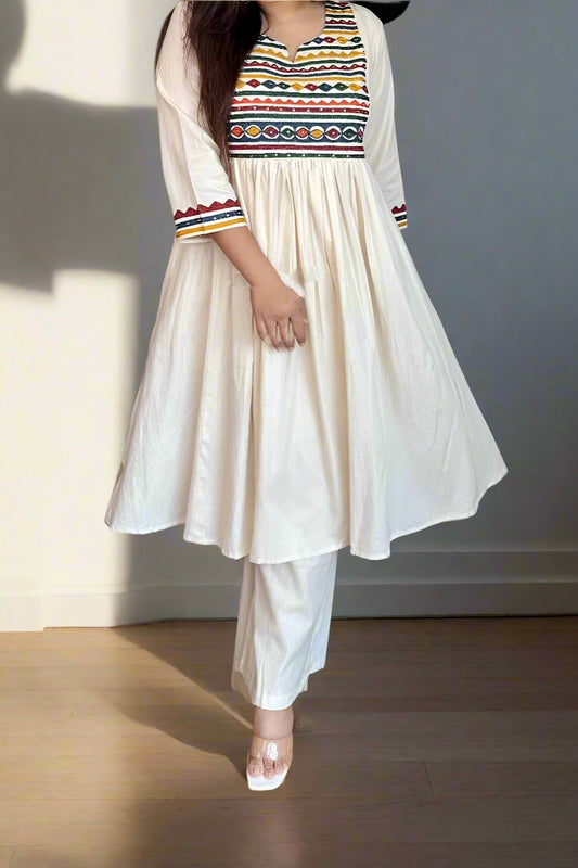 Sunshine On The Street Cotton Kurti Set
