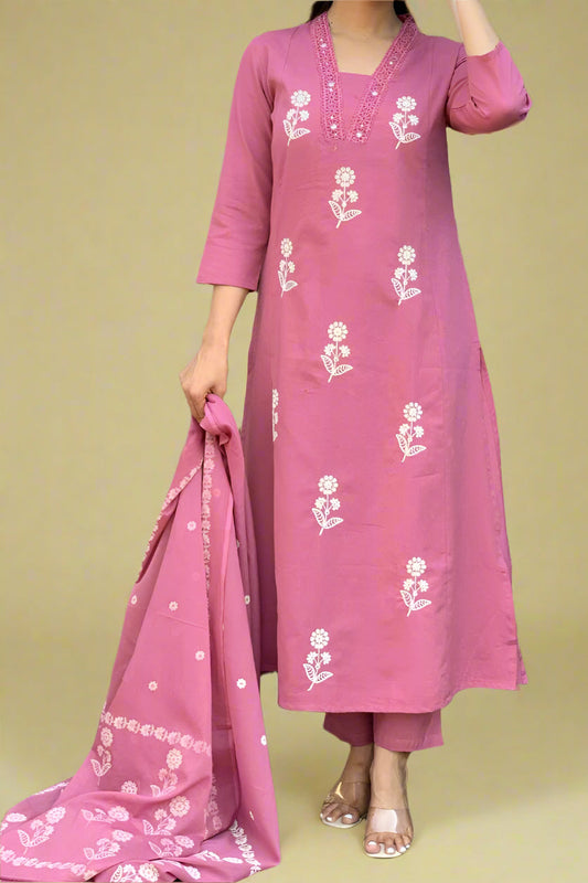 Tweet Dreams Cotton Kurti Set