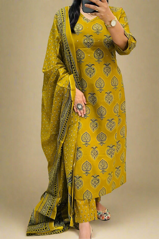 Slice Of Heaven Cotton Kurti Set