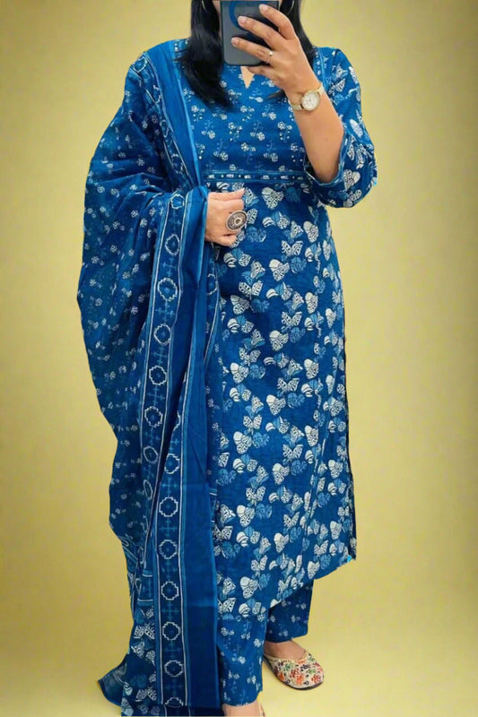 Realm Of Color Cotton Kurti Set
