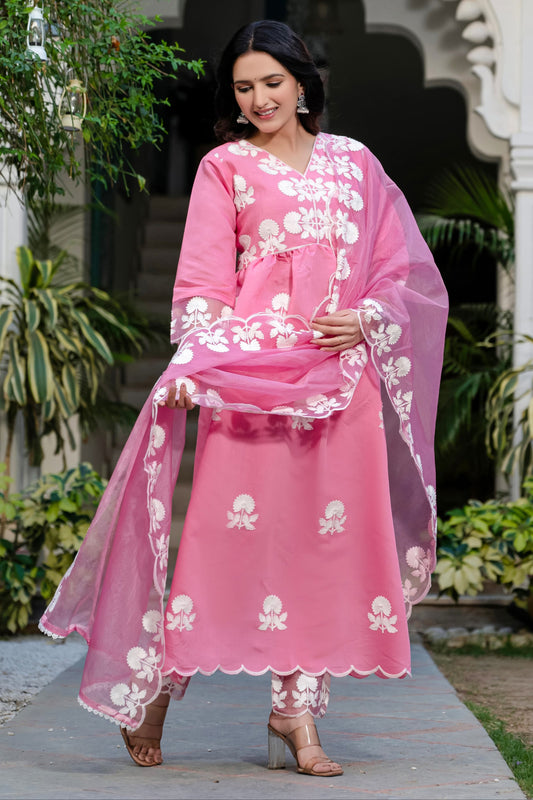 Extra Layers Of Love Fancy Silk Kurti Set