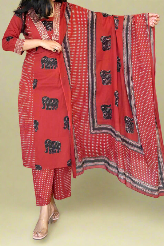 Treasure Of Creations Cotton Kurti Set