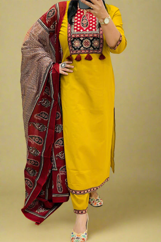Summer Hues Cotton Kurti Set