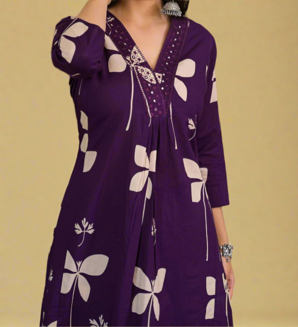 Shadow Walker Cotton Kurti Set