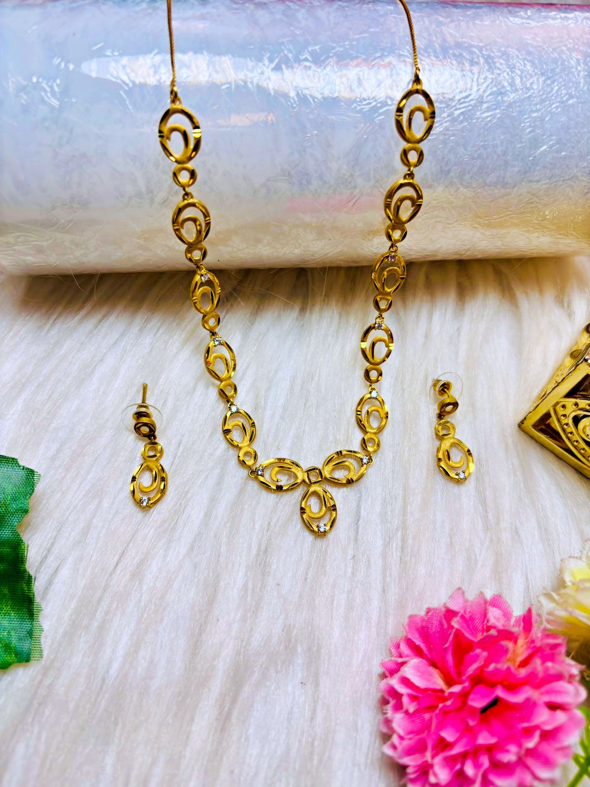Famous Gold Plated Necklace Set