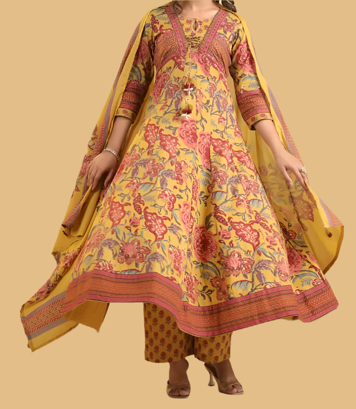 Flow Like River Cotton Kurti Set