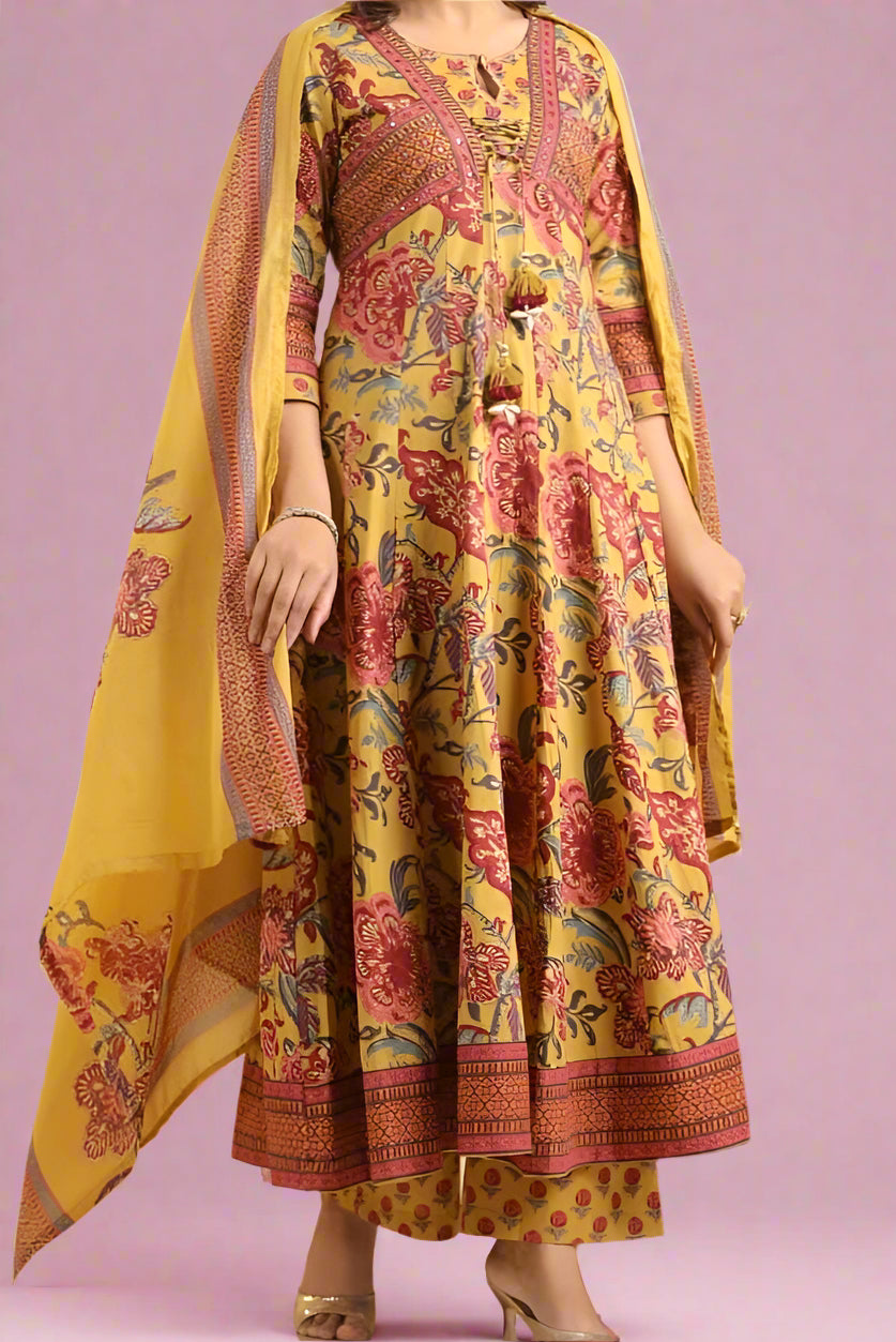 Flow Like River Cotton Kurti Set