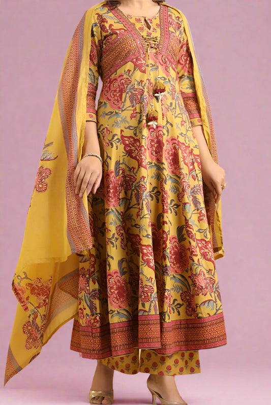 Flow Like River Cotton Kurti Set