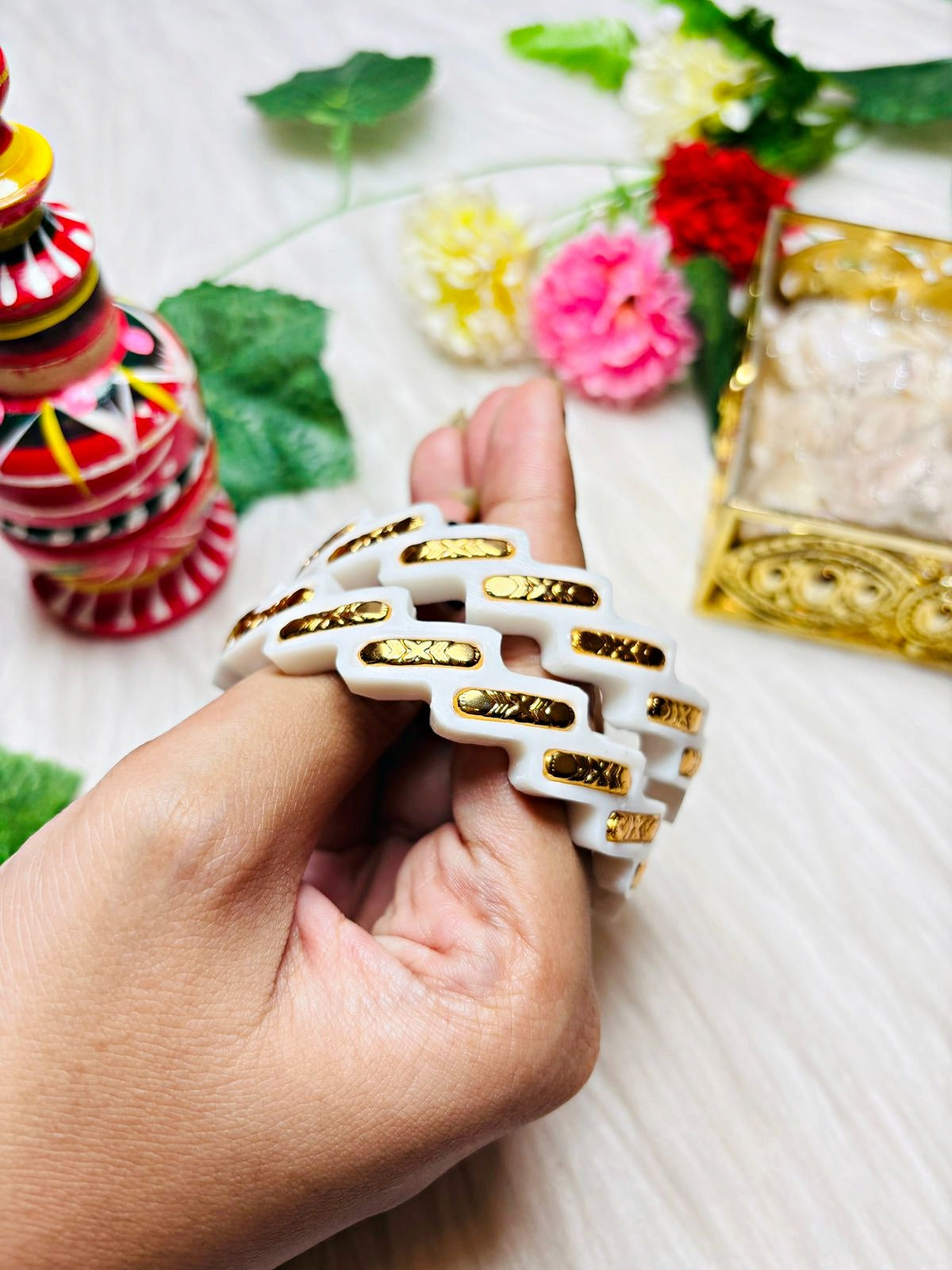 Sundori -Fancy Sankha Bandhano Pair