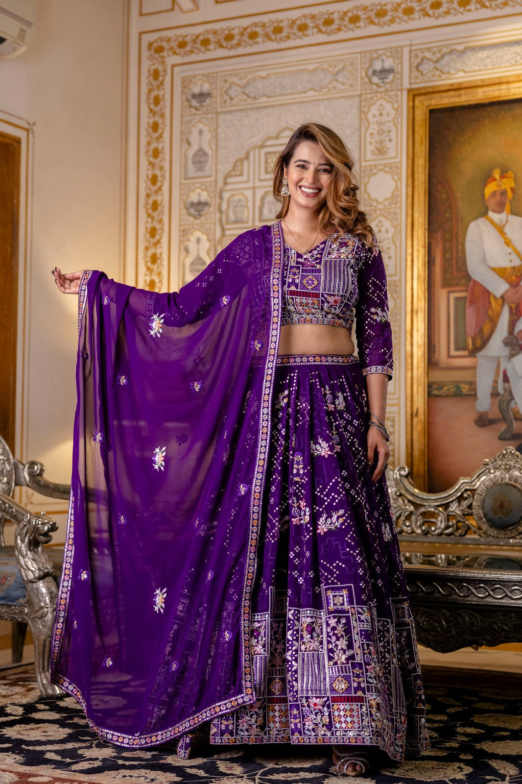 Pastel Parade Georgette Lehenga