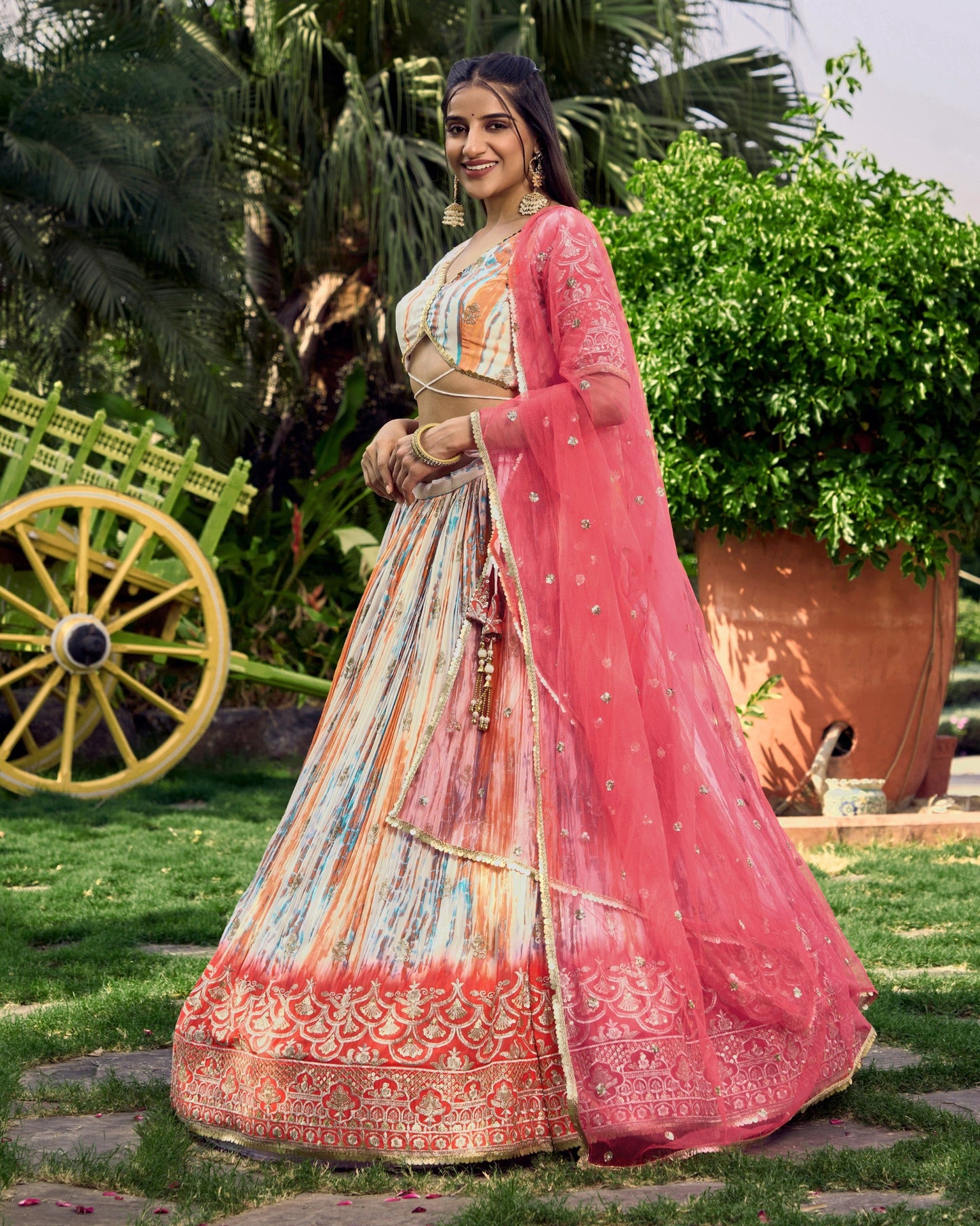 Kohinoor Kalika Chinnon Silk Lehenga