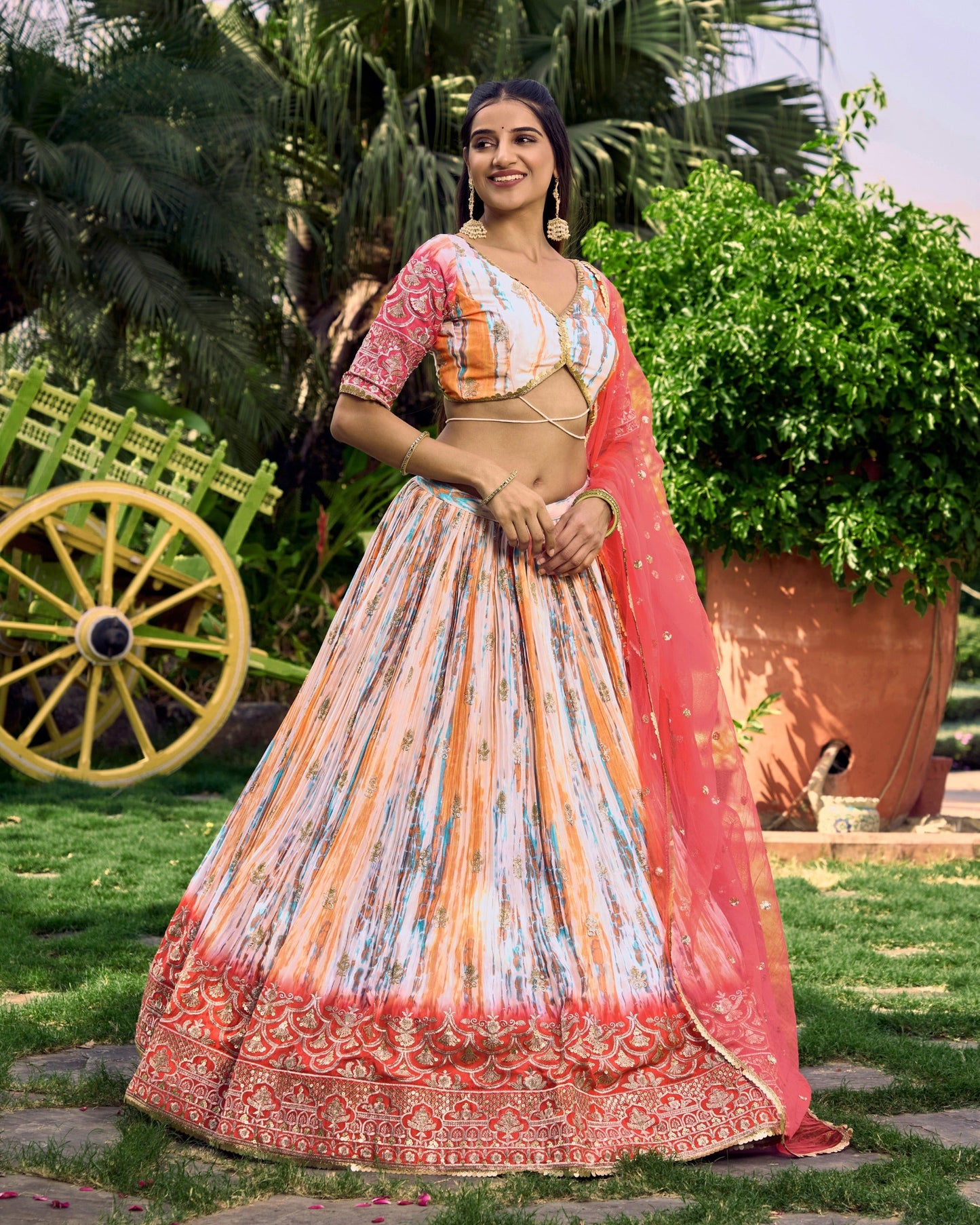 Kohinoor Kalika Chinnon Silk Lehenga