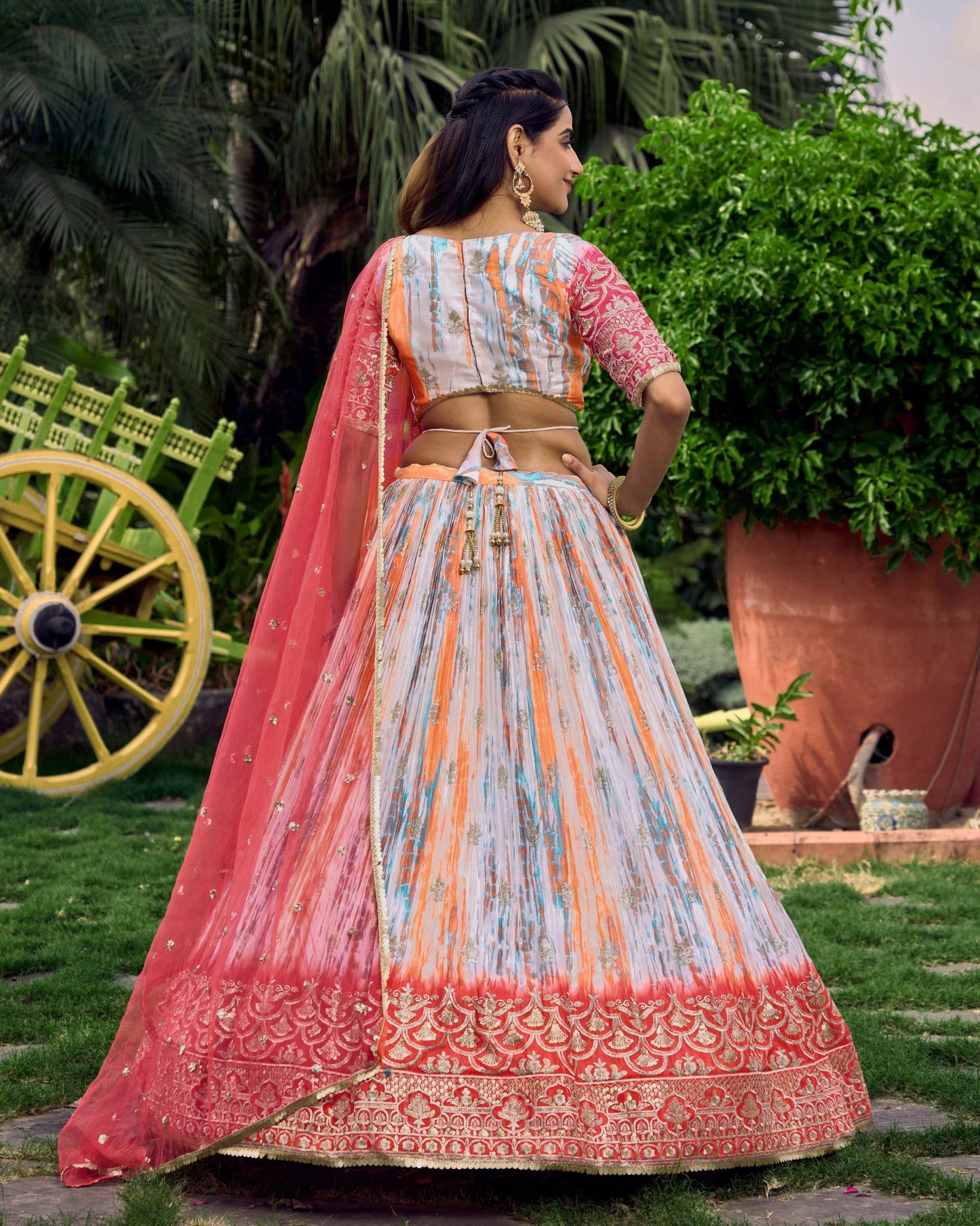 Kohinoor Kalika Chinnon Silk Lehenga