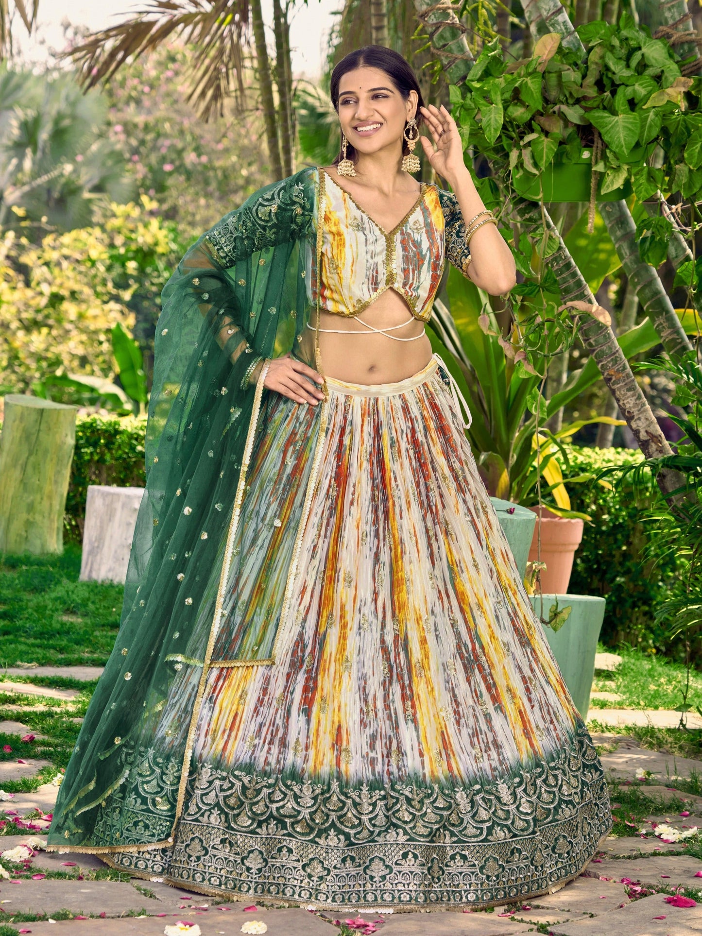 Kohinoor Kalika Chinnon Silk Lehenga