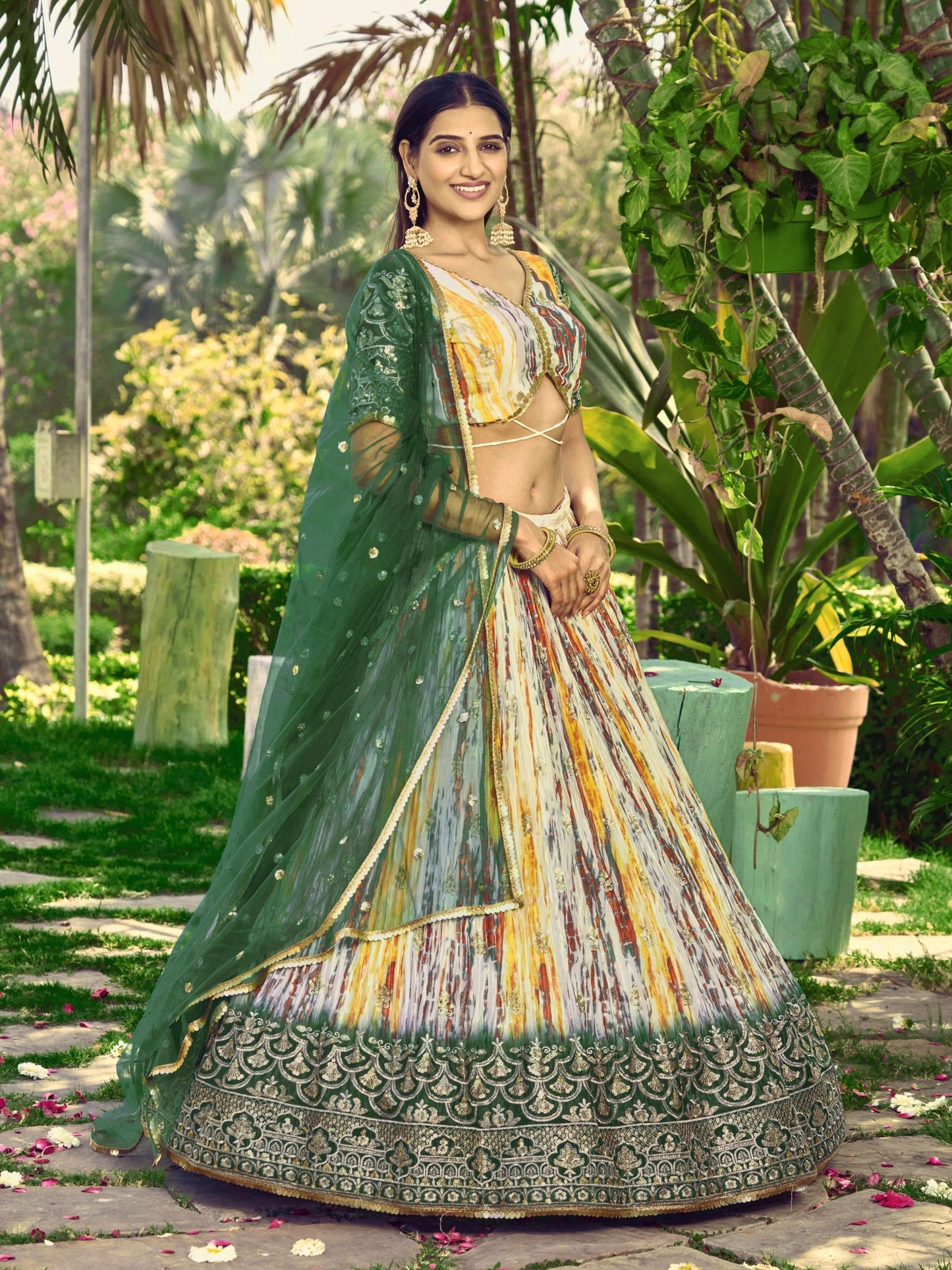 Kohinoor Kalika Chinnon Silk Lehenga