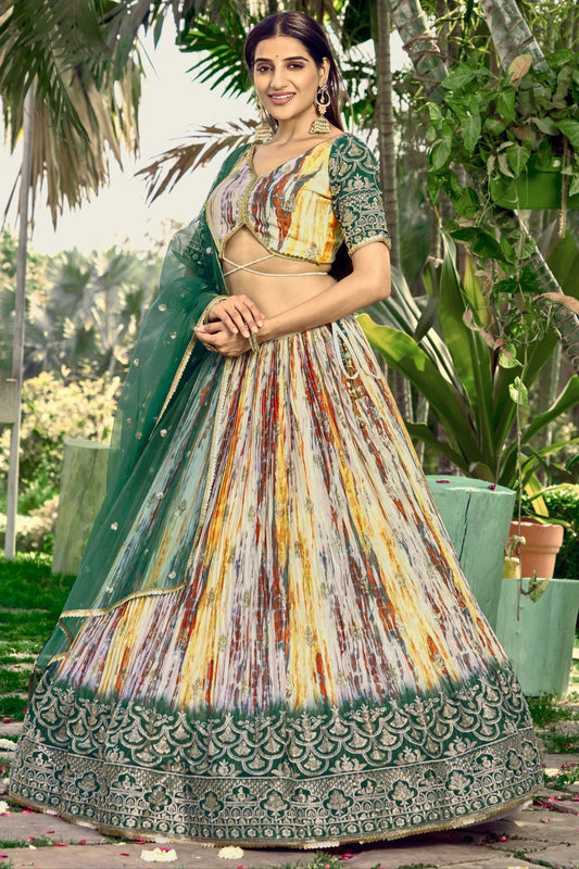 Kohinoor Kalika Chinnon Silk Lehenga