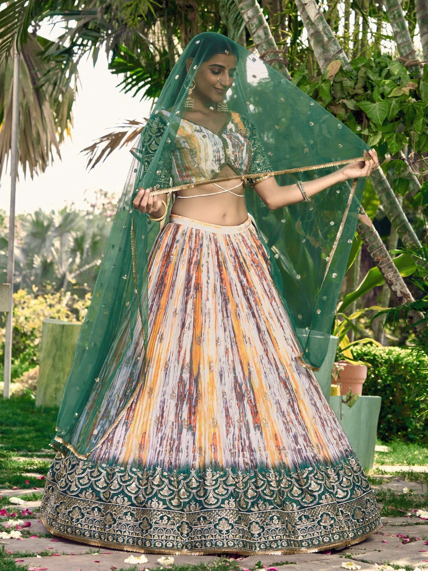 Kohinoor Kalika Chinnon Silk Lehenga