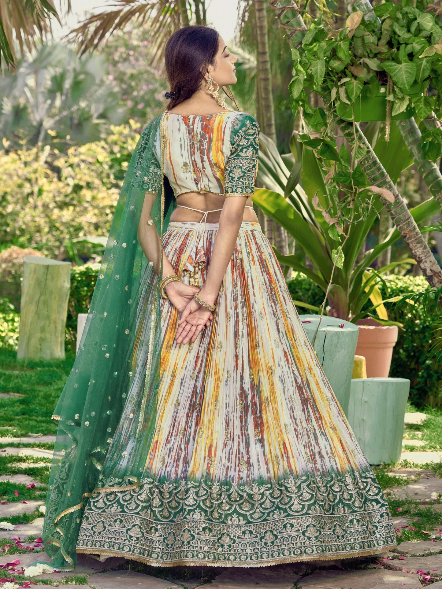 Kohinoor Kalika Chinnon Silk Lehenga