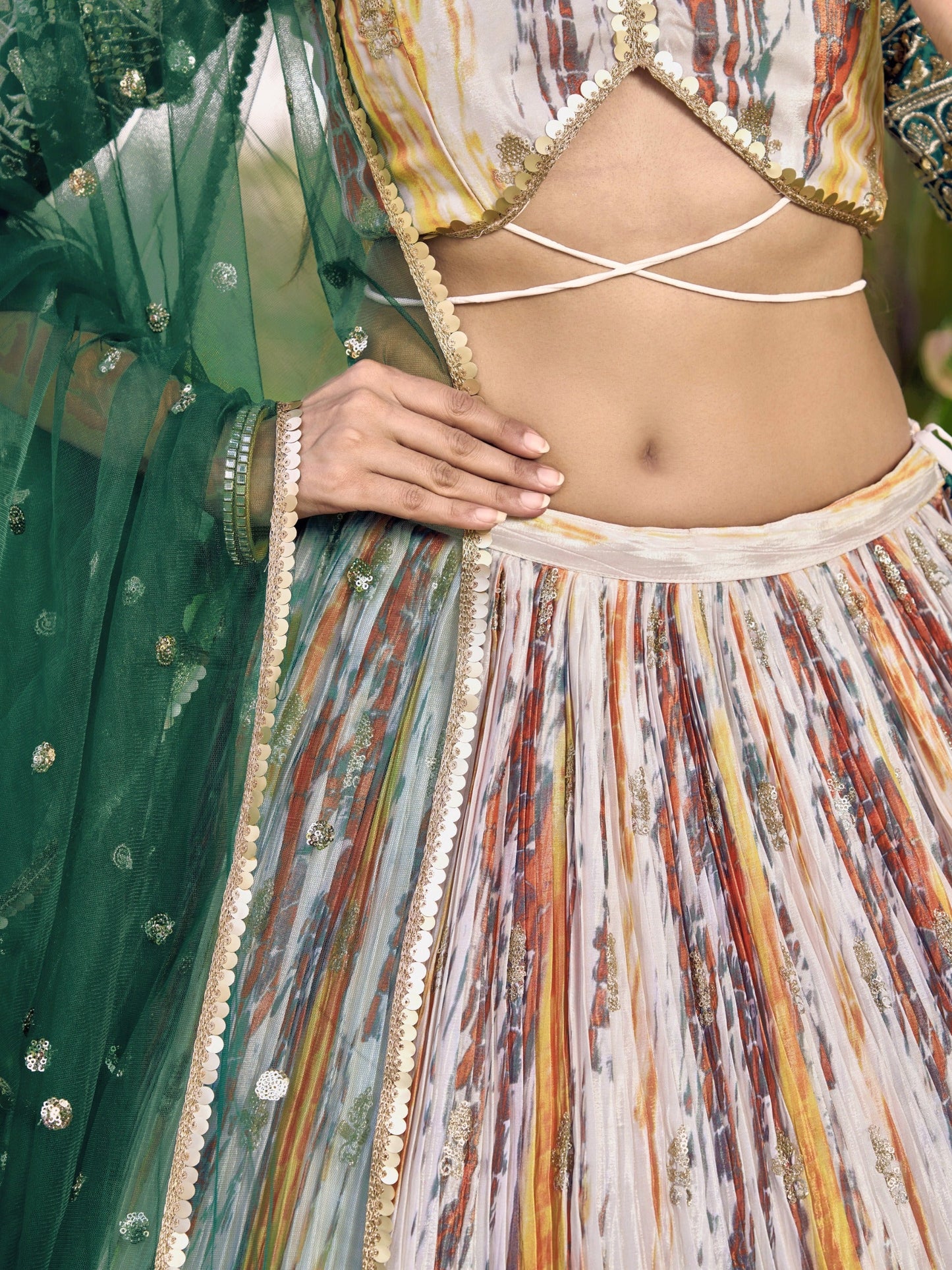 Kohinoor Kalika Chinnon Silk Lehenga