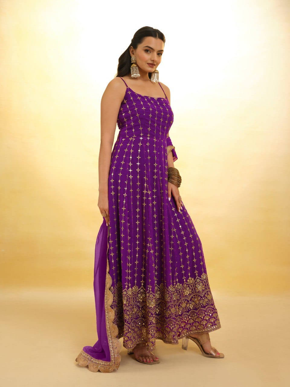 Rang-e-Shahi Georgette Anarkali Set