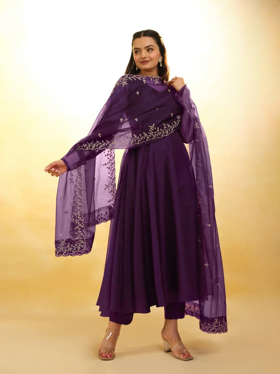Evening Of Light Organza Kurti Set