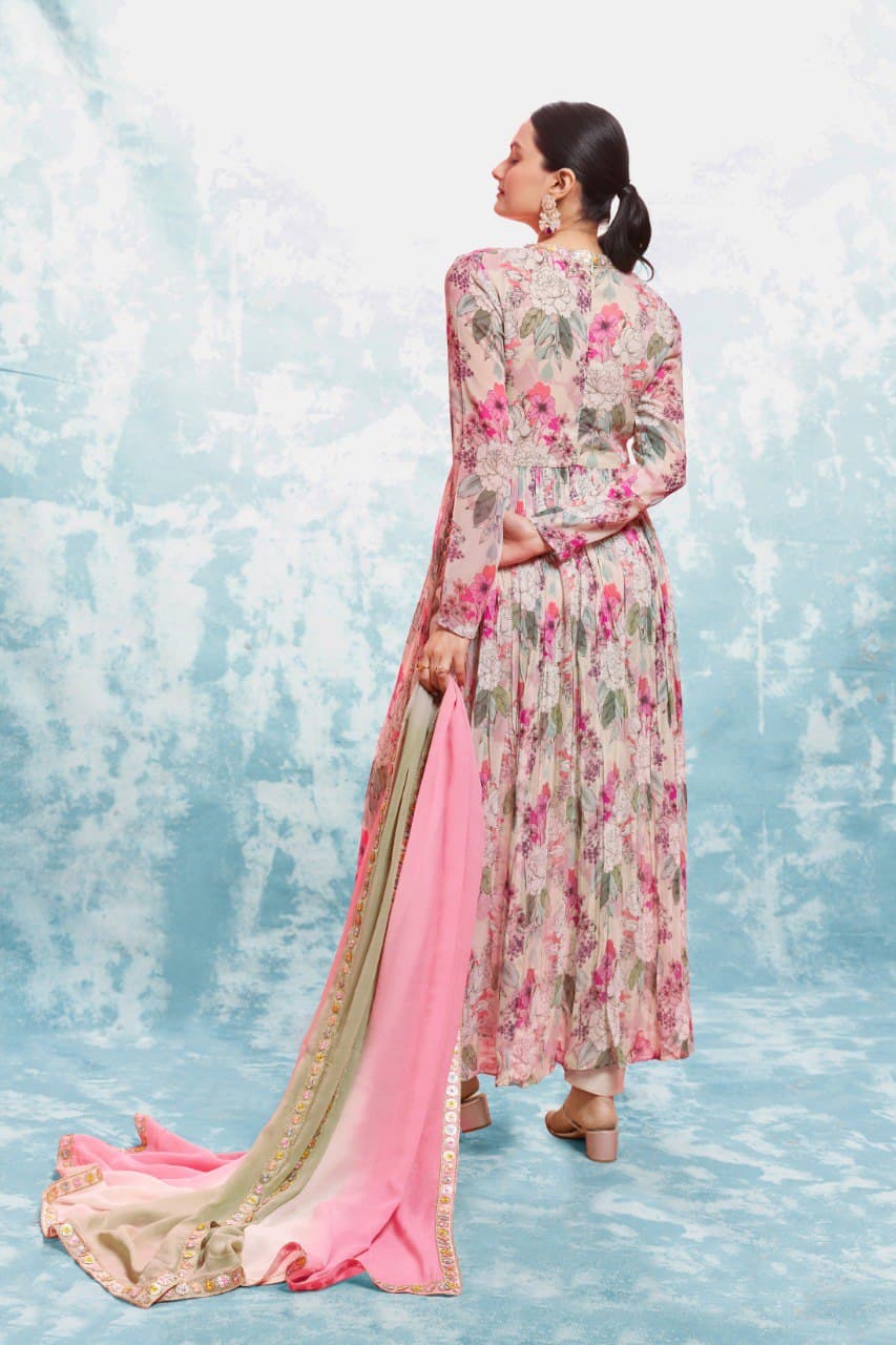 Rani Raas Georgette Anarkali Set