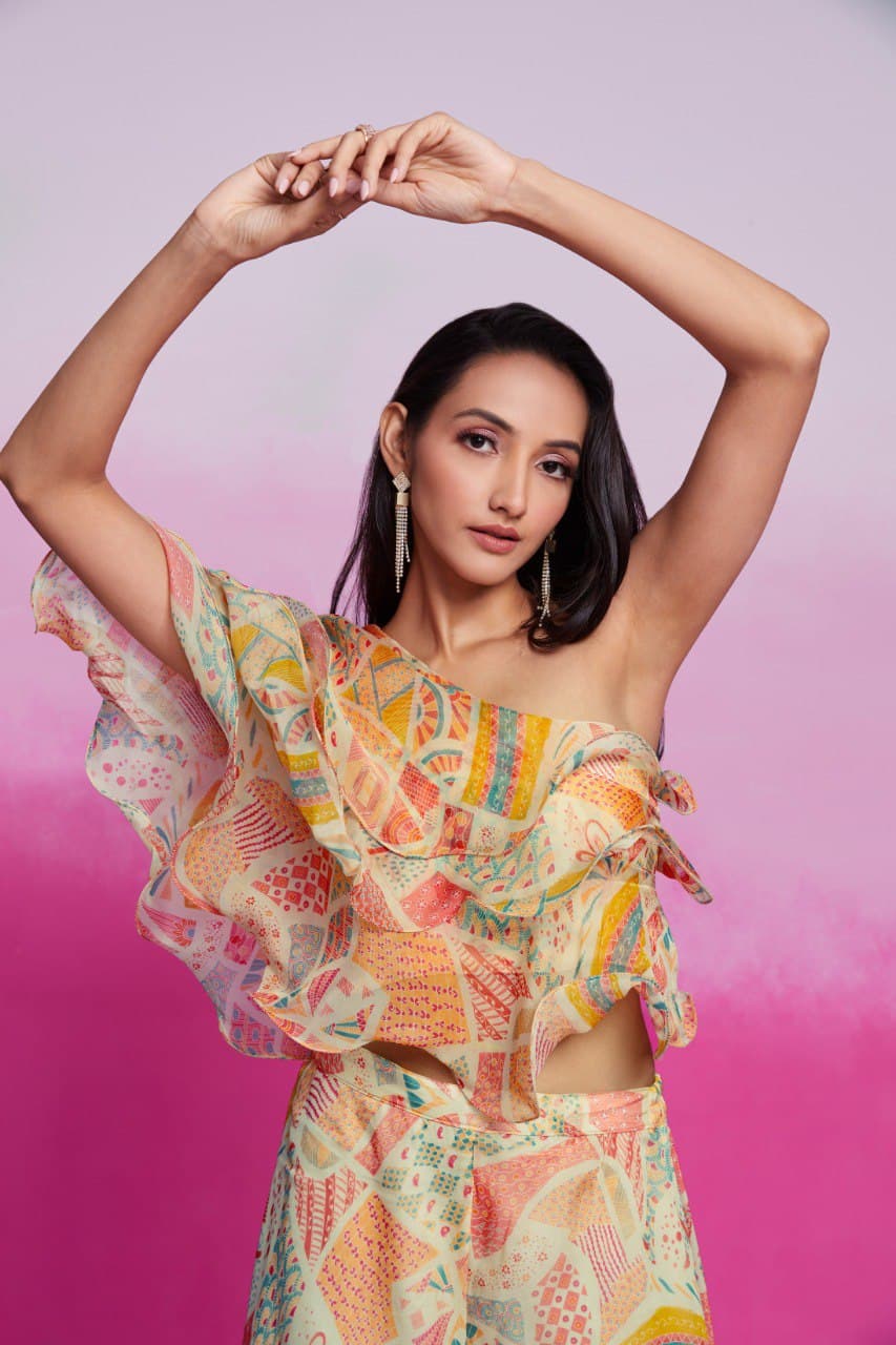 Roohani Raag Designer Organza Dress