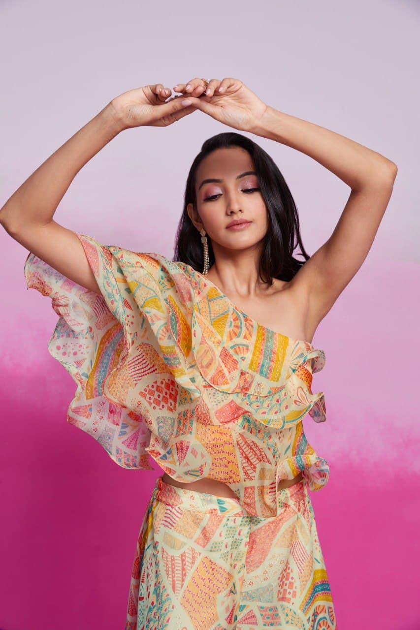 Roohani Raag Designer Organza Dress