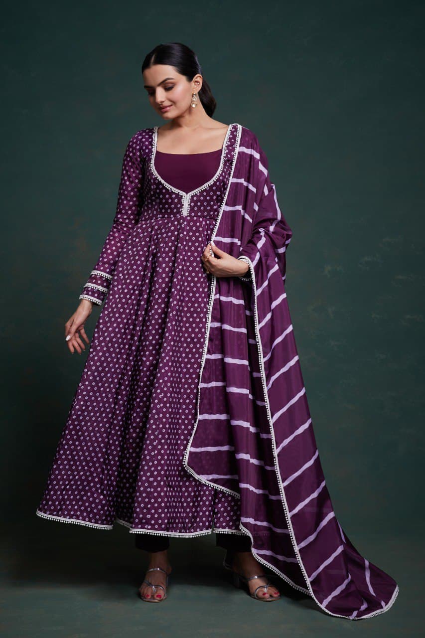 Gulnoor Crepe Anarkali Set