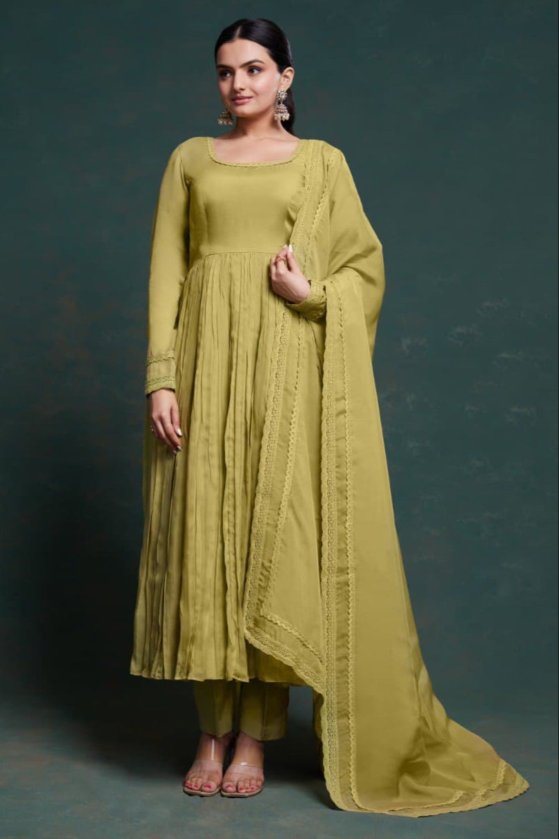 A Graceful Lady Organza Anarkali Set