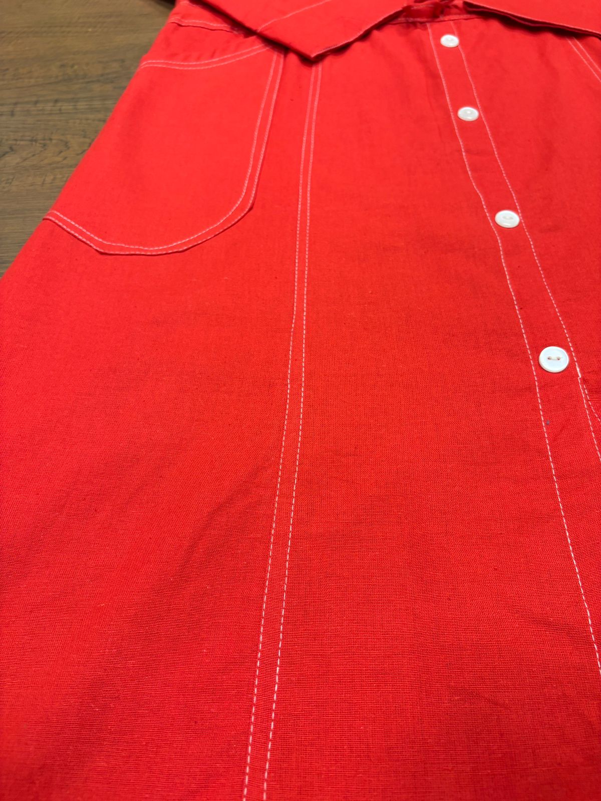 Blessed With- Cotton Dress(Red)