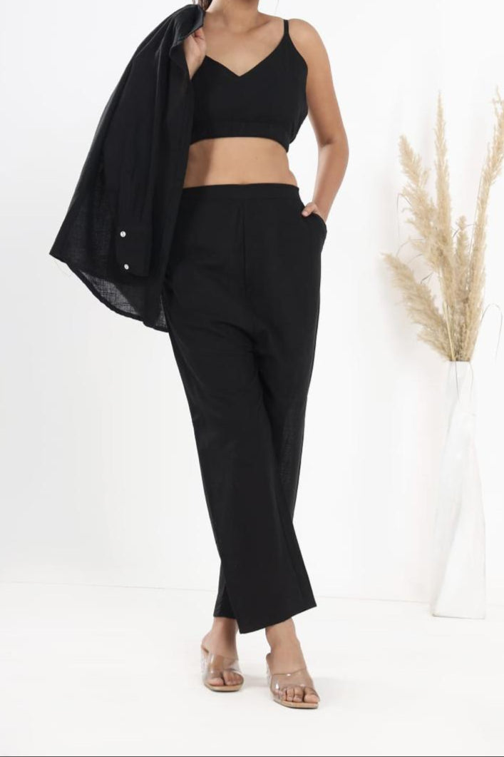 Mood Mingle Cotton Coord Set[ Top , Shirt , Pant]