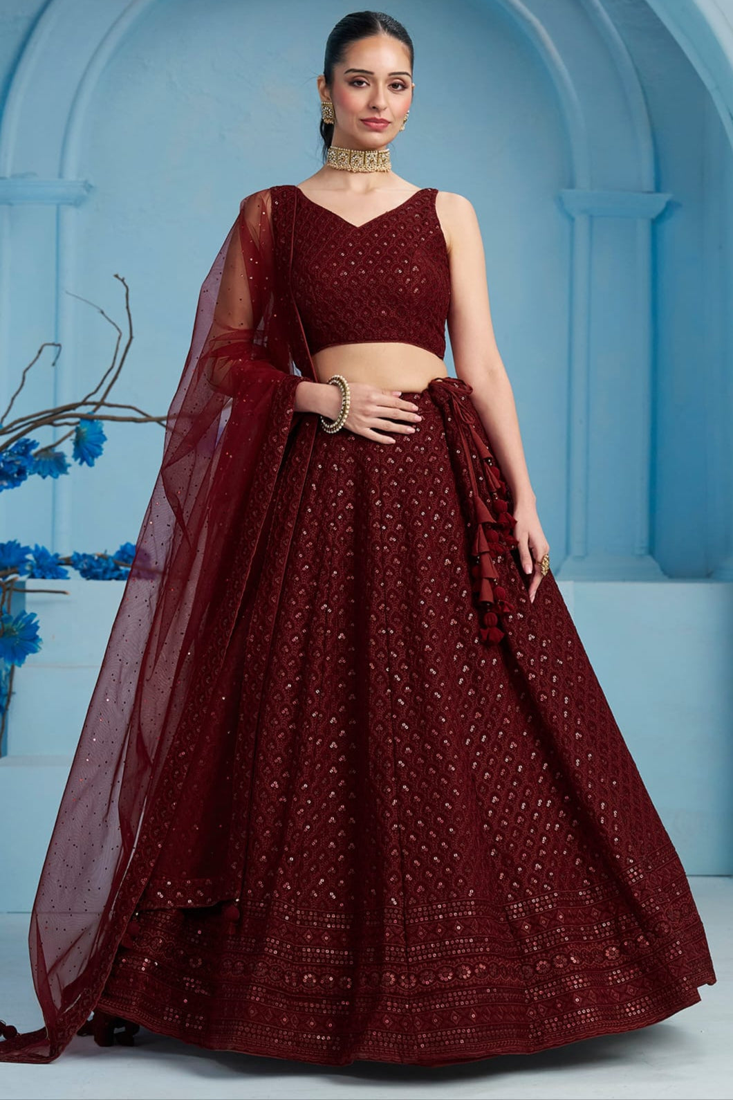 Ishq-e-Aangan Georgette Lehenga