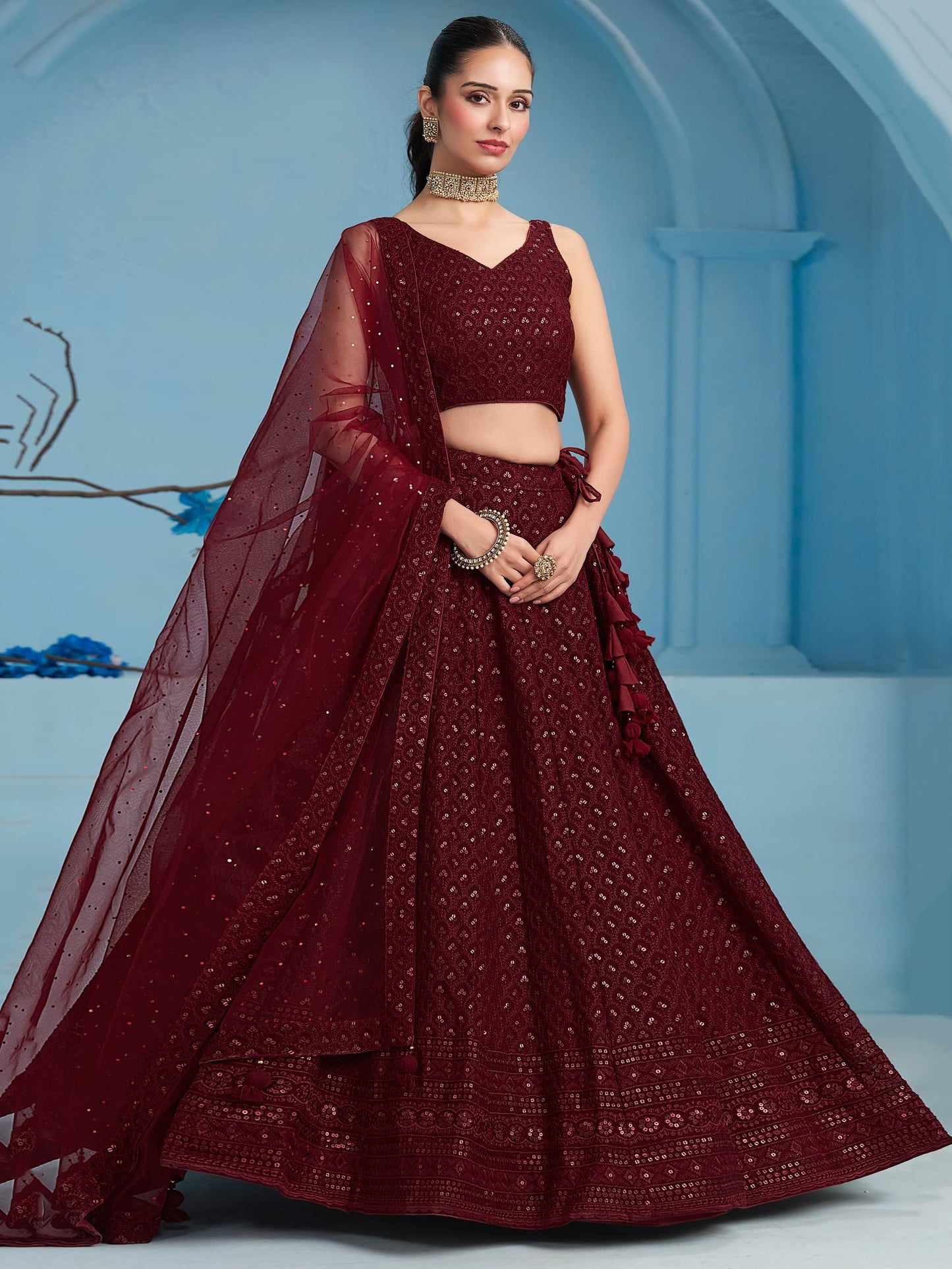 Ishq-e-Aangan Georgette Lehenga