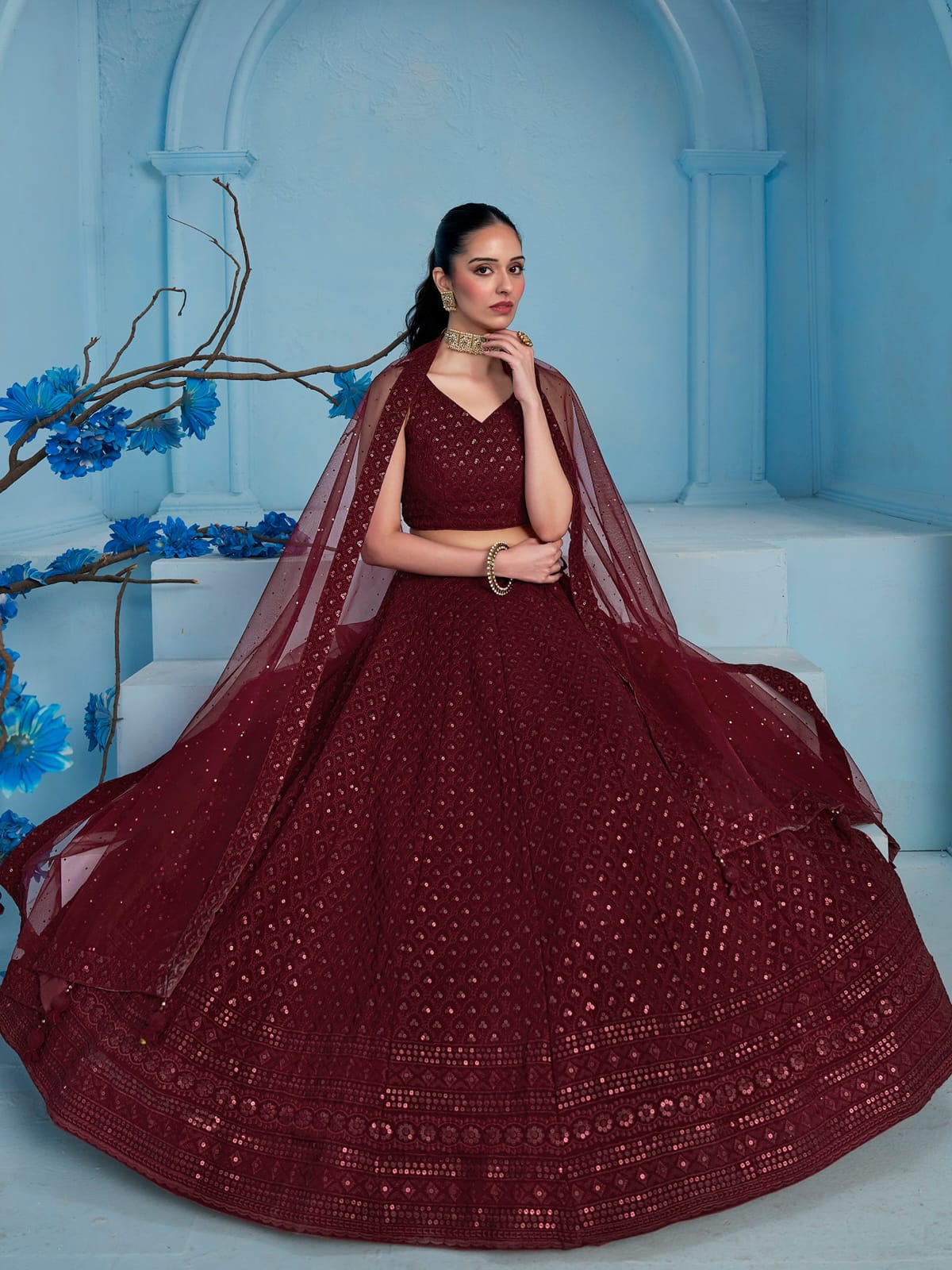 Ishq-e-Aangan Georgette Lehenga
