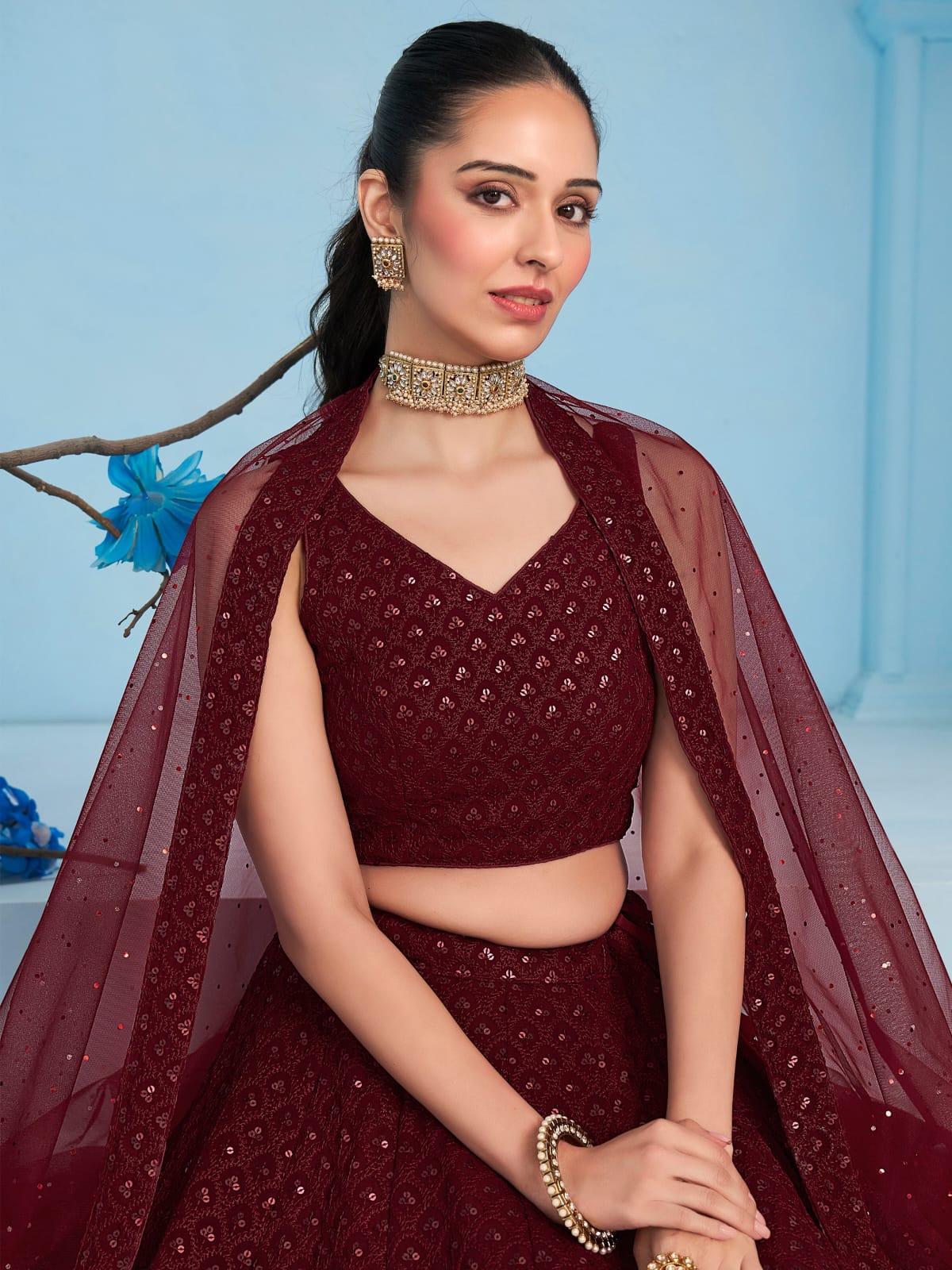 Ishq-e-Aangan Georgette Lehenga