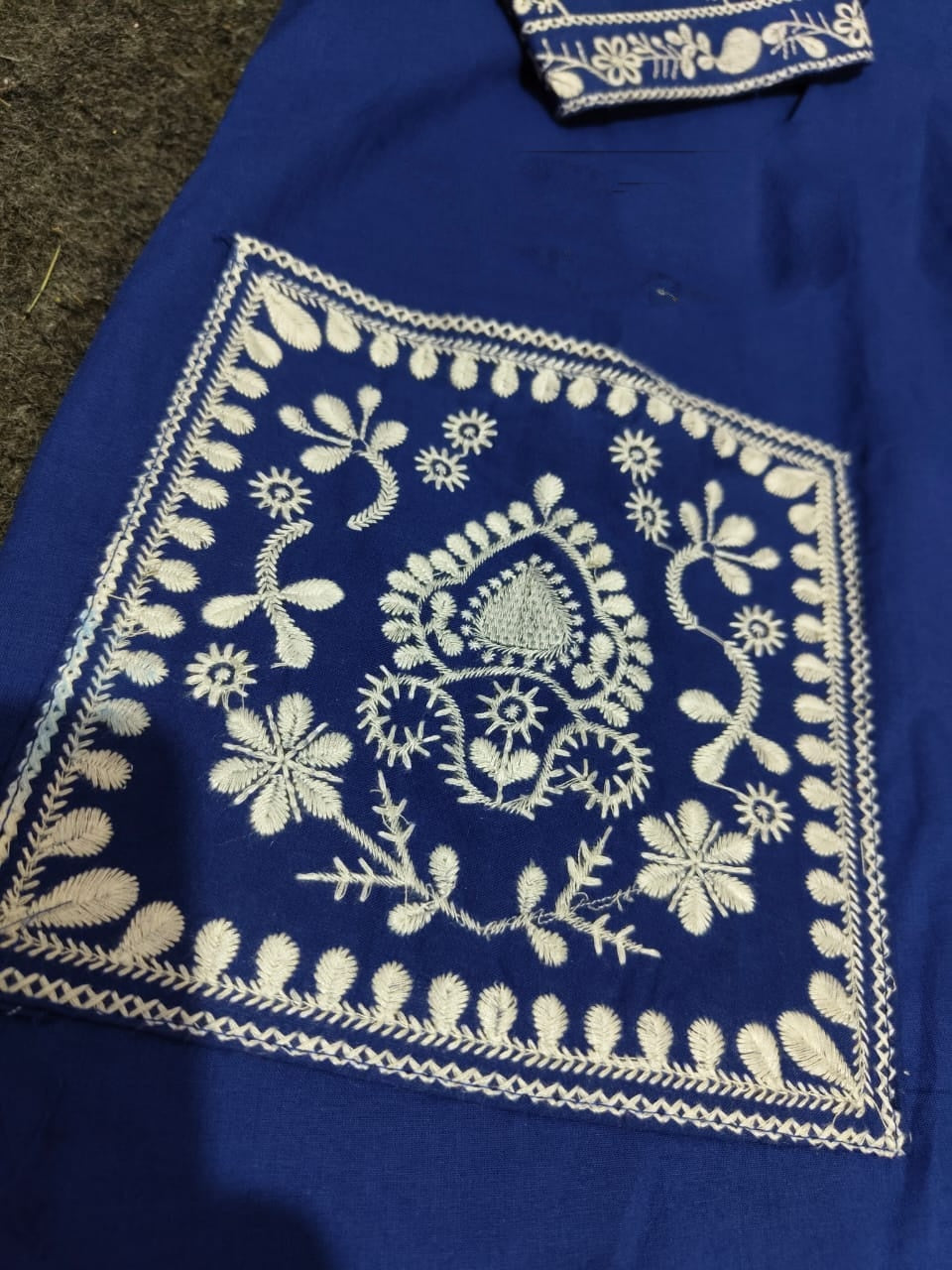 Big Fashion Blue Cotton Kurti Set