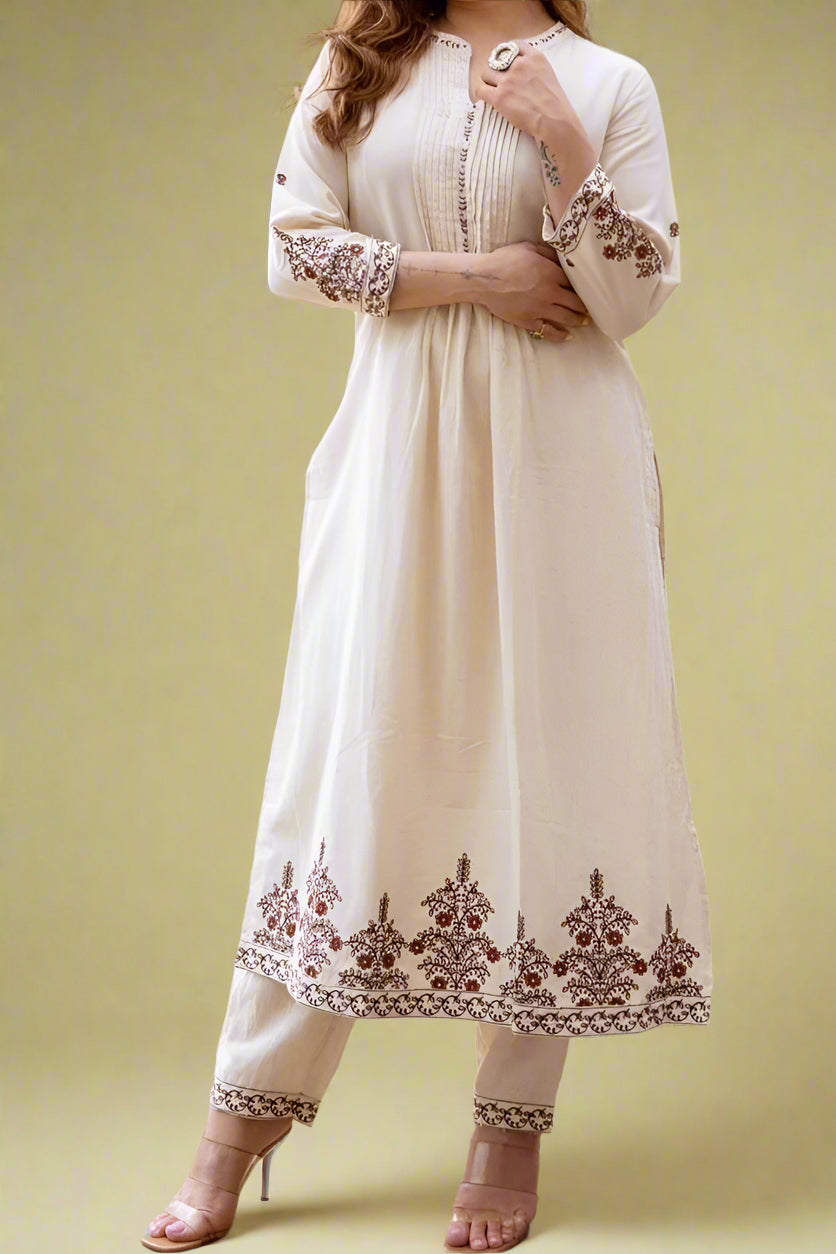 DrapeLine Cotton Kurti Set