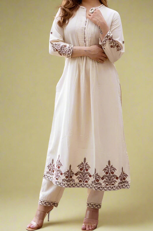 DrapeLine Cotton Kurti Set