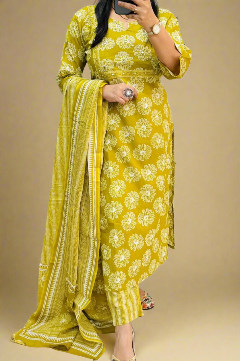 The Hidden Sun Cotton Kurti Set