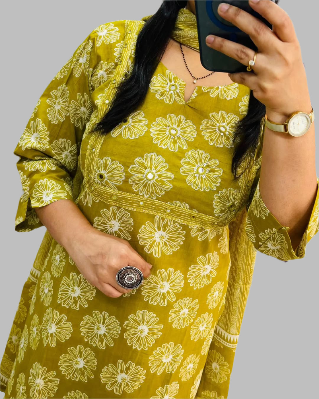 The Hidden Sun Cotton Kurti Set